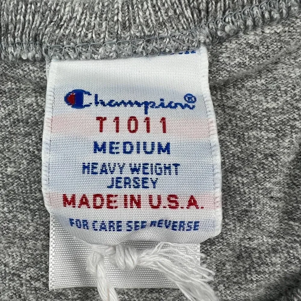 New Champion Men US M Gray Heavyweight Jersey Heritage T-Shirt  | Made in USA - Picture 10 of 11